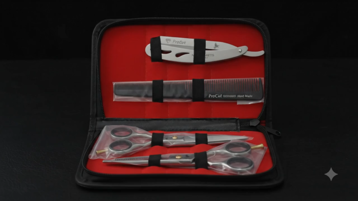 INNOVATIVEPRODS  Barber Scissor Beauty Parlor, Hair Cutting, Dressing Professional Barber Razor & Super Cut Scissors