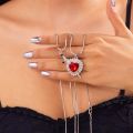 Snow White and The Huntsman Couple Heart and Sword Pendant Necklace for Women Romantic Wedding Valentine's Day Jewelry s.