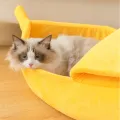 Funny Banana Cat Bed House Cute Cozy Cat Mat Beds Warm Durable Portable Pet Basket Kennel Dog Cushion Cat Supplies Multicolor. 