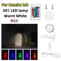 For Bambu Lab Led Lamp Kit 001 Hardware For Bamboo Light Rgb Light Parts DIY Model Warm White / Multicoour Without Lamp Shell. 