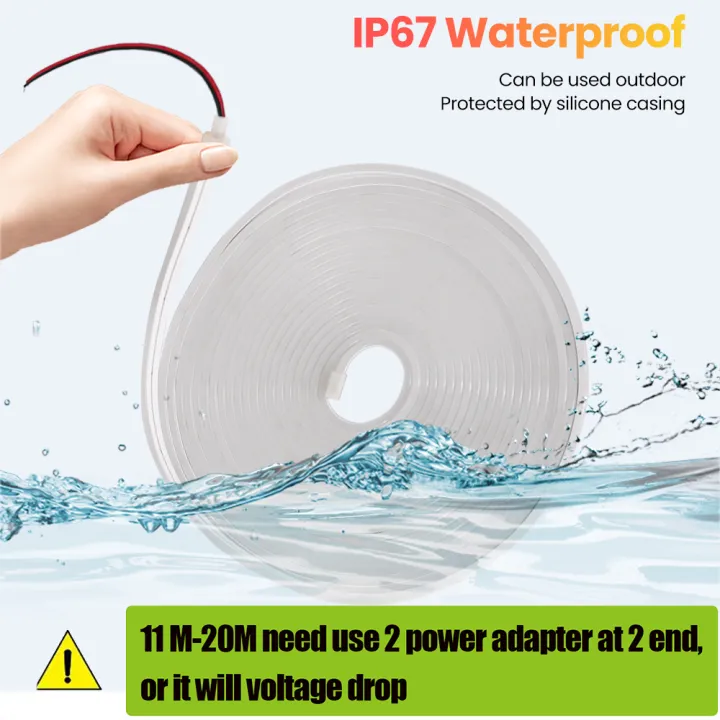24V%20IP67%20Waterproof%20Neon%20Strip%20SMD2835%201M-20M%20White/Blue/Pink/Yellow/Green/Orange%20TV%20BackLight%20Home%20Decor%20Silicon%20Tube%20LED%20Light%20-%20Image%202
