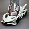 1:18 Scale Apollo EVO Lambor LP770 Alloy Sports Car Diecast Toys Model Ornament Music Light Pull Back Vehice Child Birthday .