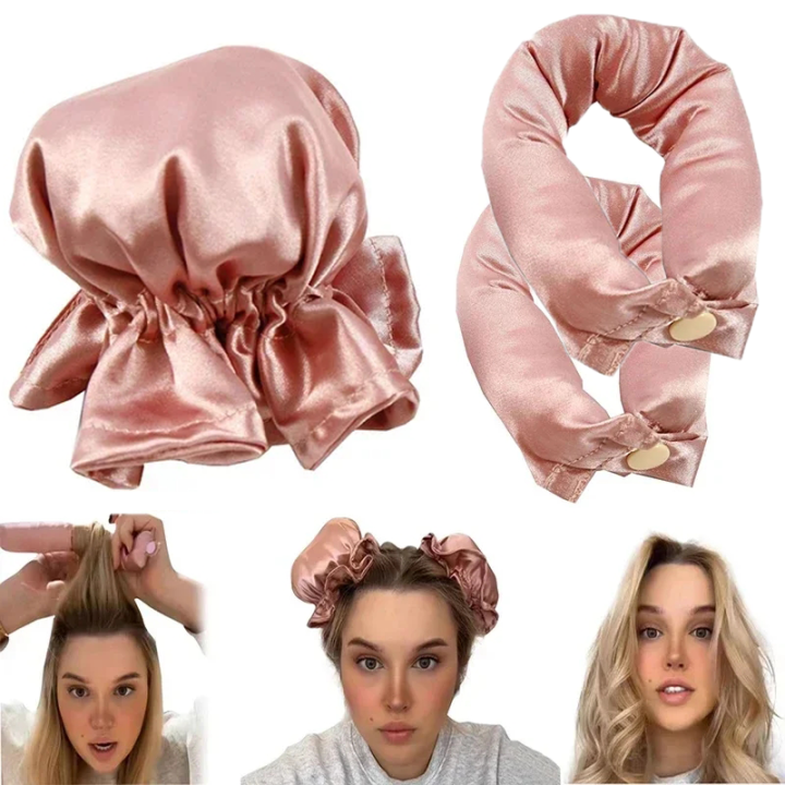 2pcs/set Heatless Hair Curler Silk Curling Headband Foam Curl Rod Lazy Sleeping Hair Rollers Women's No Heat Styling Tools