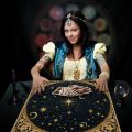 Medieval Celestial Tarot Altar Cloth Multiple Sizes HD Sublimation Print Moon Star Sacred Geometry 100 Polyester Machine Wash. 
