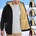 Men's Heavyweight Sherpa Fleece Lined Jackets Coats Windproof Zip Up Hoodie Winter Warm Hooded Sweatshirt Outerwear Outfits Tops. 