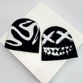 Hip Hop Letter Funny Wool Knitted Hats Warm American Style Autumn and Winter New Beanies Versatile Street Fashion Personal Niche.