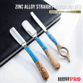 1Pcs New Pro Baber Straight Razor Wood Handle Manual Shaver Straight Edge Zinc Alloy Thining Razor for Men Hair Removal Tools.