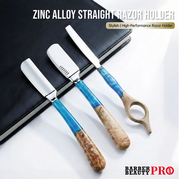 1Pcs New Pro Baber Straight Razor Wood Handle Manual Shaver Straight Edge Zinc Alloy Thining Razor for Men Hair Removal Tools
