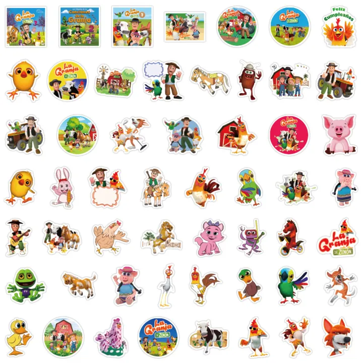 50PCS%20Cute%20La%20Granja%20de%20Zen%C3%B3n%20Stickers%20Decals%20For%20Phone%20Laptop%20Suitcase%20Notebook%20Skateboard%20Waterproof%20Sticker%20-%20Image%205