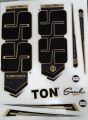 SS TON New 3D Full Black Edition Cricket  Bat Sticker Latest Version For Players. 