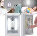 COB LED Switch Night Light Magnetic Wall Lamp Battery Operated Cordless Under Cabinet Light For Garage Closet. 