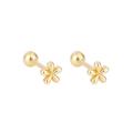 EVSIPOL Tiny Stainless Steel Screw Back Flower Stud Earrings for Women Simple Cute Cartilage Targus Helix Piercing Jewelry . 