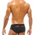 Mens Bikini Swimwear Mesh Hollow Out Swimsuit Drawstring Low Waist Swim Briefs Transparent Surfing Shorts Beachwear.