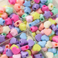 30pcs Acrylic Mixed Color Large Hole Beads Heart Star Shaped Spacer Beads for DIY Necklace Bracelet Jewelry Making Finding. 