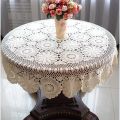 Round Table Cloth Handmade Crochet Tablecloth Nice Hand Crochet Dinner Round Table Cloth 100% Cotton Many Size Available.