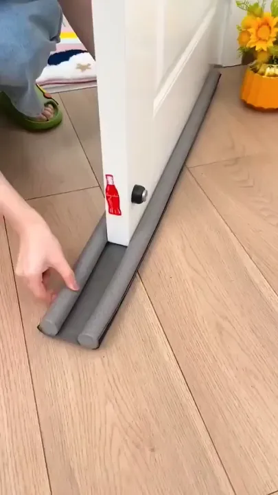 Door Gap Air Stopper & Bottom Sealing Strip | Double Foam Draft Blocker for Doors | Wind, Dust, Noise & Insect Protection | Washable, Reusable | 93 cm