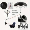 Universal Baby Car Pram Umbrella Adjustable Shade Umbrella Uv Sunshade For Stroller Accessories Sun Visor Portable Parasol Items.