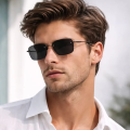 1pc Rimless Square Sunglasses for Unisex Metal Frame with Tinted Lenses Sun Shades for Driving Street Summer Outdoor Activities. 