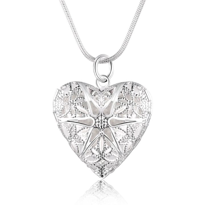 Hot%20925%20Sterling%20Silver%20Photo%20Frame%20Pendant%20Necklace%2018/20/22/24%20Inch%20Snake%20Chain%20For%20Woman%20Charm%20Wedding%20Fashion%20Jewelry%20-%20Image%204