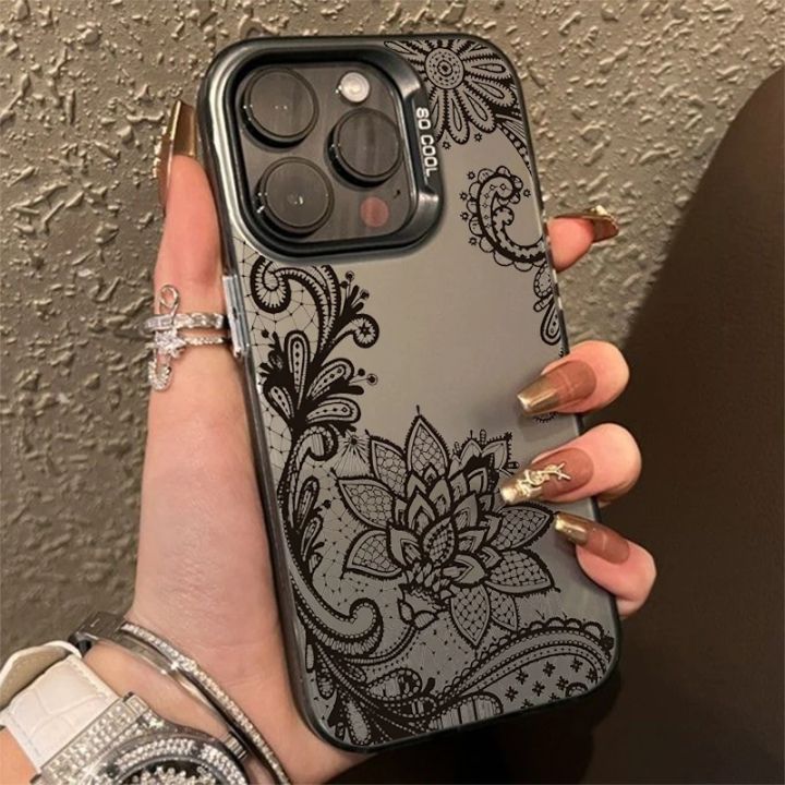 Luxury%20Lace%20Florals%20Graphic%20Phone%20Case%20For%20iPhone%2015%2014%2013%2012%2011%20Pro%20Max%20XS%20X%20XR%207%208%20Plus%20SE%202022%20Shockproof%20Matte%20Bumper%20Cover%20-%20Image%202