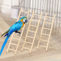 1pc Parrot Toy Wooden Bird Climbing Ladder, Parrot Bird Cage Supplies, Solid Wood Stand Climbing Ladder,Hamster ladder. 