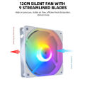 PC Case Fan 120mm 4in 12V RGB Cyclic Mirror Light Effect For Desktop Computer Radiator Case Cooling fan. 
