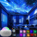 LED Aurora Projector LED Galaxy Night Light USB RGB 7 Modes 360° Rotating Night Sky Light with Remote for Home Theater Room Deco. 