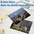 50 Sheets Waterproof Cold Laminating Film A6 Hologram Star Dot Self-adhesive Paper film DIY Package Card Photo Laminating Film.