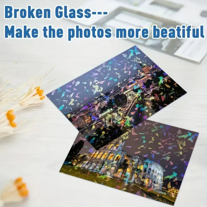50%20Sheets%20Waterproof%20Cold%20Laminating%20Film%20A6%20Hologram%20Star%20Dot%20Self-adhesive%20Paper%20film%20DIY%20Package%20Card%20Photo%20Laminating%20Film%20-%20Image%203