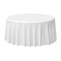 White Round Tablecloths Overlay Cover, Smooth Fabric Table Cloth, Wedding Party, Hotel Decor, Multi Size Optional, 145-335cm. 