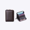 Visiting Card Holder and ATM Card Wallet - Compact and Stylish Storage Organizer - Brown. 