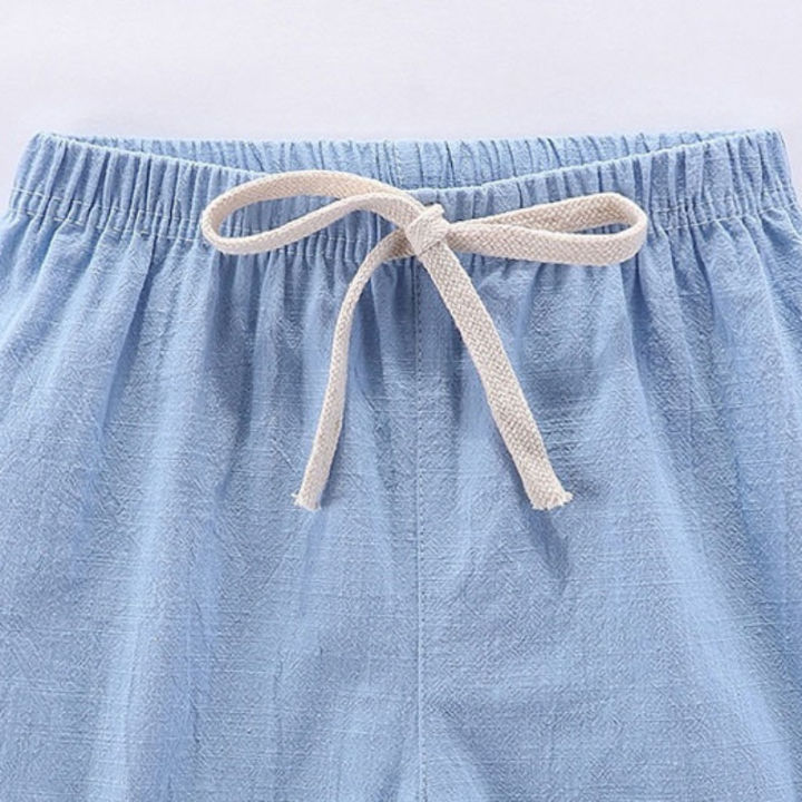 2-10Y%20Children's%20Shorts%20For%20Boys%20Girls%20Cotton%20Linen%20Summer%20Thin%20Breathable%20Elastic%20Waist%20Beach%20Sport%20Short%20Pants%20Loose%20Kids%20Pant%20-%20Image%205