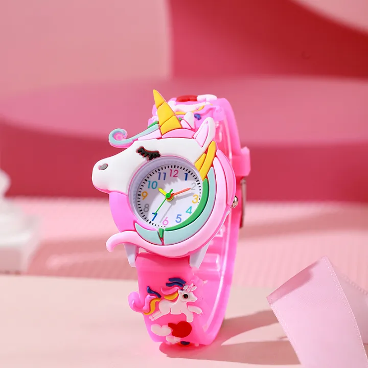 2024 New Lovely Silicone Band Children's Watch Girl Cute Cartoon Quartz Watch Kids Watches Boys Girl Watche