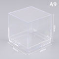 1Pc Storage Boxes Lids Gemstone Display Coin Clear Container Specimen Mini Square Cube Acrylic Case Rough Mineral Standard. 