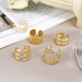 5Pcs/set Ear Clip Set for WOMEN'S Personalized Minimalist C- shaped Ear Bone Clip Set with Ear Accessories without Ear Holes. 