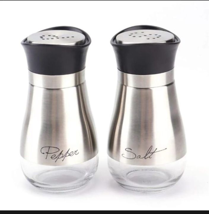 Salt and pepper shakers 1 pcs, 4inch high grade stainless steel salt and pepper shakers