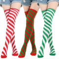 Christmas Stockings Over Knee Long High Socks Women Halloween Striped Stockings Dance Cosplay Performance Solid Colors Leggings. 