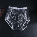Waterproof TPU Adult Diaper Panties  Snap Button Design Can Be Opened Easy-to-clean Incontinence Pant Translucent Swimming Cover. 