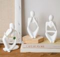 Set of 3 Thinker Statue, Abstract Thinker Statue, Modern Abstract Thinker Figurine Set for Home Office Decor Mini Sculptures for Living Room, Bookshelf, Desktop Decoration, Thinker Ornament. 