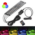 12V DIY Car Interior Ambient Mood Lights LED Strips RGB Lamps 24-48 Beads Door Foot Decorative Automotive Accessories Cartronics. 