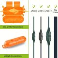 orange  Extension Cord Safety Cover with Waterproof Seal, Weatherproof Electrical Connection Box to Protect Outdoor Outlet, Plug. 