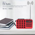 Solar Charging Portable FM Receiver Radio With Bluetooth Wireless Speaker Support USB TF Card MP3 Music Play Radio FM Receiver. 