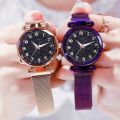 Women Mesh Magnet Buckle Starry Sky Luxury Fashion Analog Watches for Girls - 2020 Model - Magnetic Strip/Chain - College/Office. 