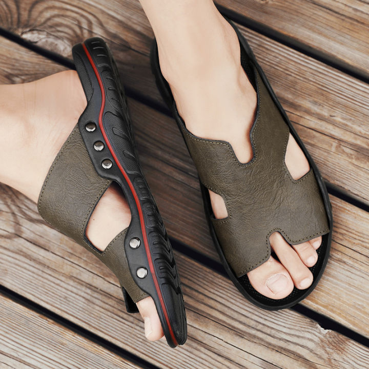 Summer%20Men%20Slippers%20Genuine%20Leather%20Breathable%20Clogs%20Sandals%20Beach%20Classics%20Leather%20Slides%20Outdoor%20Flip%20Flops%20Plus%20Size%20Men%20Shoe%20-%20Image%205
