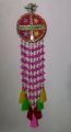 Handicraft Round Welcome Wall Mat - Pink Home Decoration Showpiece. 