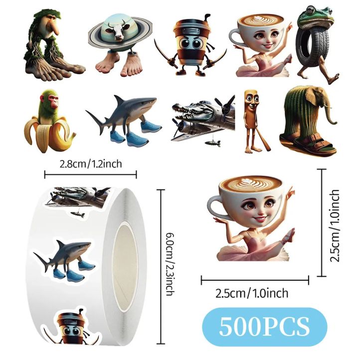 Tung Tung Sahur Italian Brainrot AI Abstrac Sealing Sticker DIY PVC Laptop Decals Decoration Stiker Reward Gift Toys Sticker