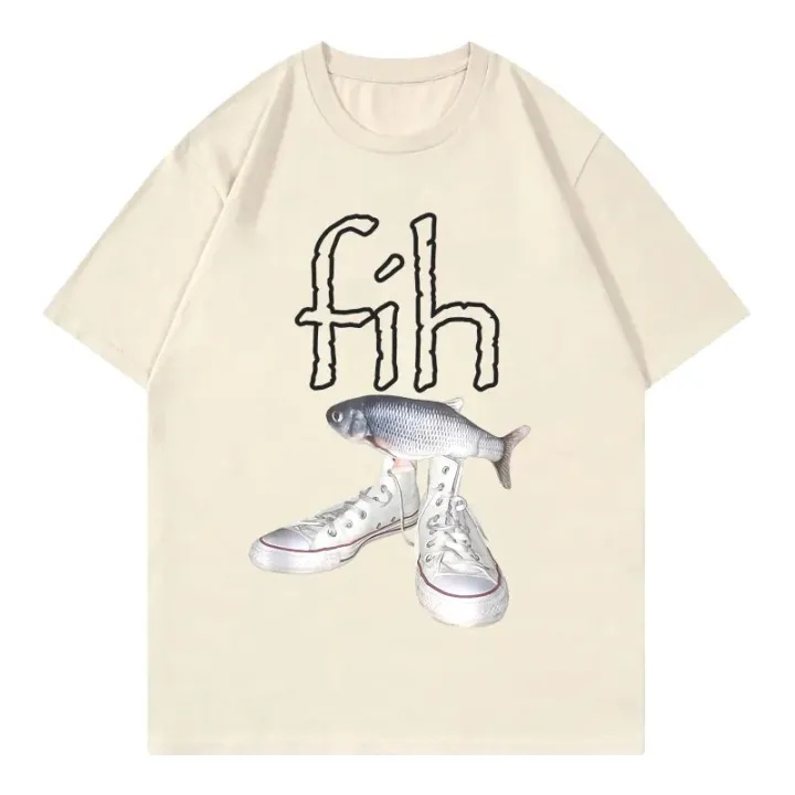 New%20Style%20Fih%20Shoes%20Graphic%20T%20Shirts%20Funny%20Misspelled%20Fish%20Meme%20T-shirtsWomen%20Casual%20Fashion%20Short%20Sleeve%20T-shirt%20-%20Image%205