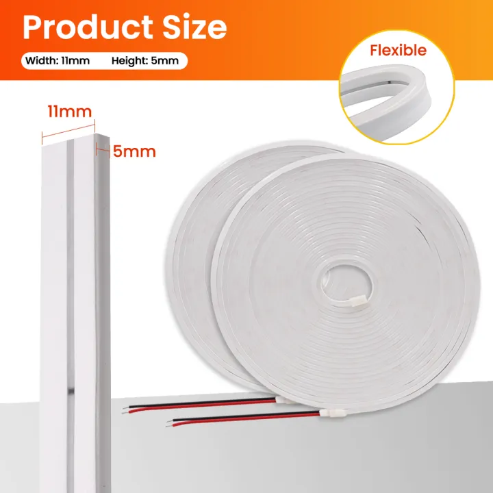 24V%20IP67%20Waterproof%20Neon%20Strip%20SMD2835%201M-20M%20White/Blue/Pink/Yellow/Green/Orange%20TV%20BackLight%20Home%20Decor%20Silicon%20Tube%20LED%20Light%20-%20Image%205