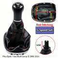 For Opel/Vauxhall Corsa D 2006 2007 2008 2009 2010 2011 2012 2013 2014 Gear Shift Knob Lever Stick Gaitor Boot Cover Frame Case.