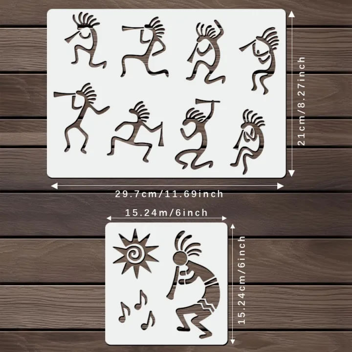 1%20Set%20A4%20and%206inch%20Kokopelli%20Stencils%20Tribal%20Style%20Painting%20Templates%20for%20Wall%20Fabric%20Canvas%20Bag%20DIY%20Decor%20-%20Image%203